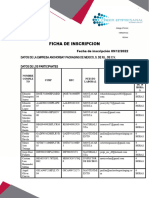 Ficha de Inscripción Empresas