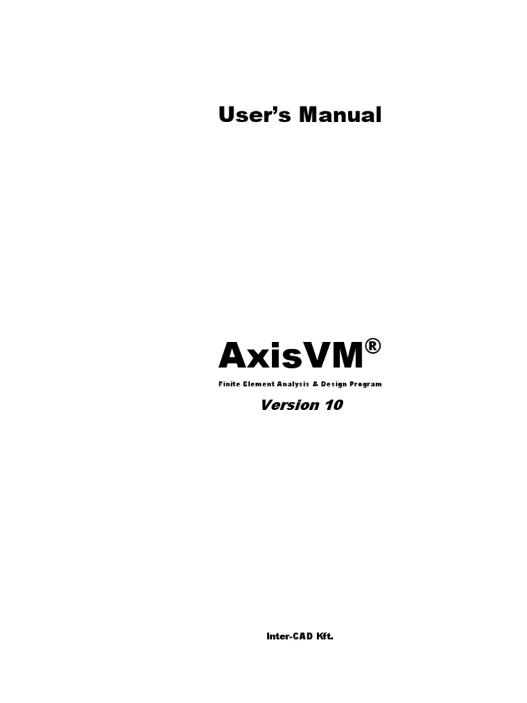 AxisVM Manual10 Engleza | PDF