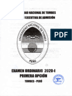 Examen Ordinario 2020 - I - Primera Opción (Sin Claves)