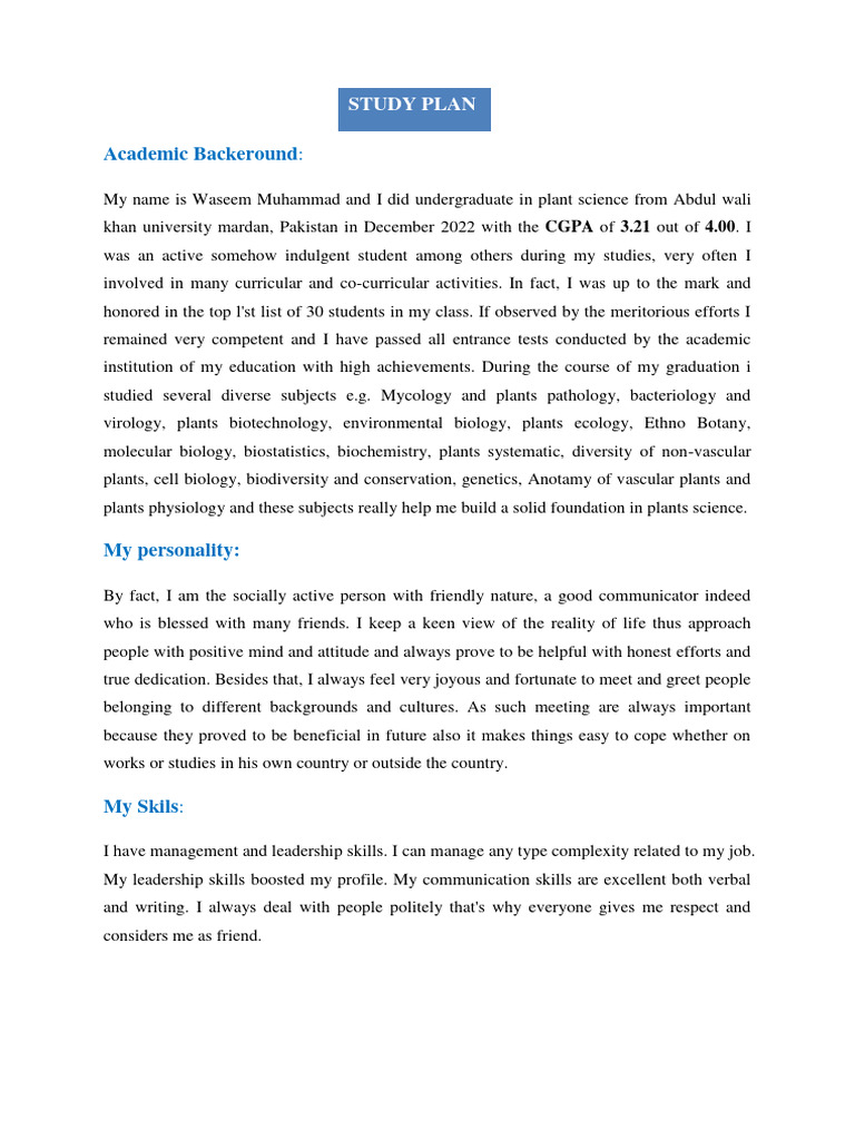 Study Plan for Master's in Taiwan | PDF | Thesis | Experience