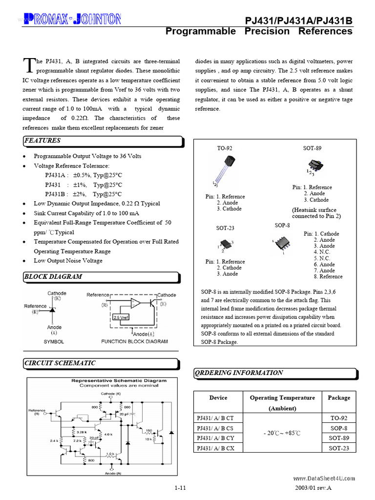 PJ431A Promax-Johnton | PDF | Anode | Resistor