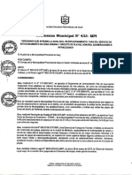 Ord 433 2019 Del 01-02-2019 Aprueba Zona Azul Estacionamiento Tasa Del Servicio Estacionamiento Zona Urbana PDF