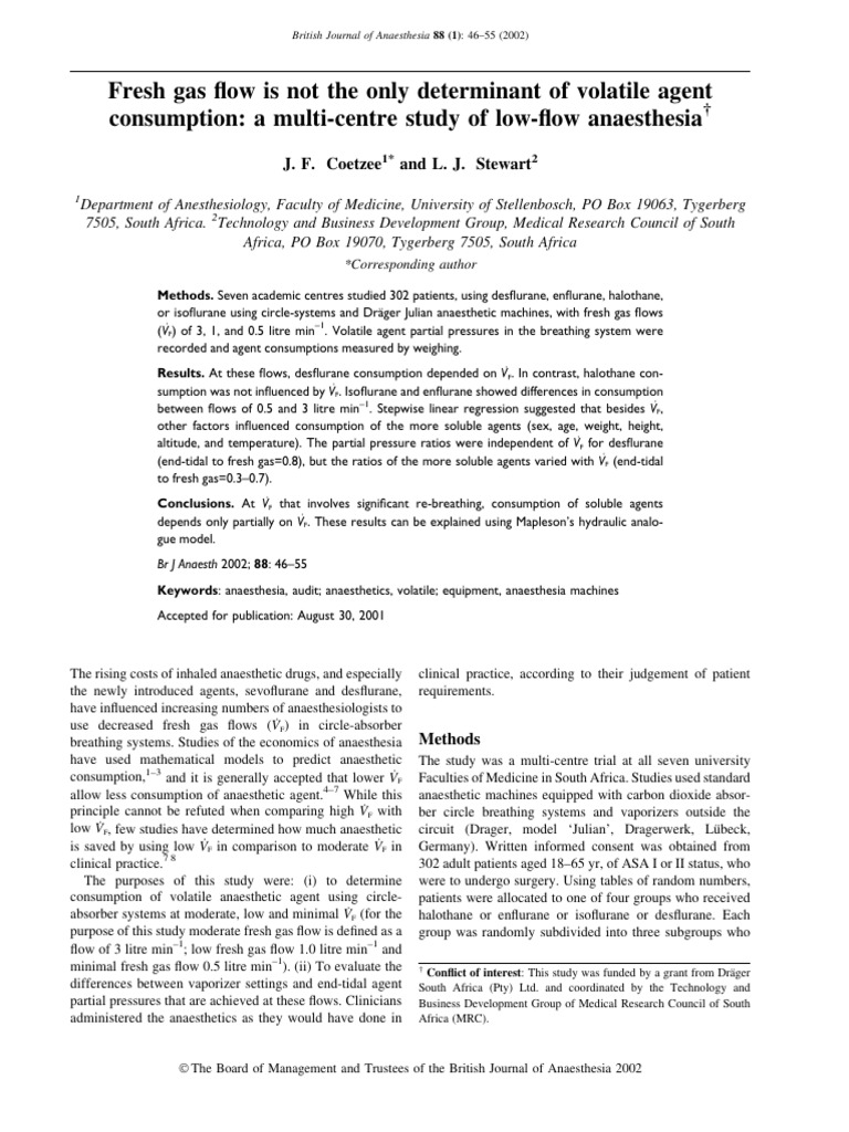 46 Full | PDF | Anesthesia | Nitrous Oxide