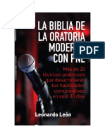 La Biblia de La Oratoria Con PNL