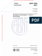 ABNT NBR 6027 - 2012 - Sumário