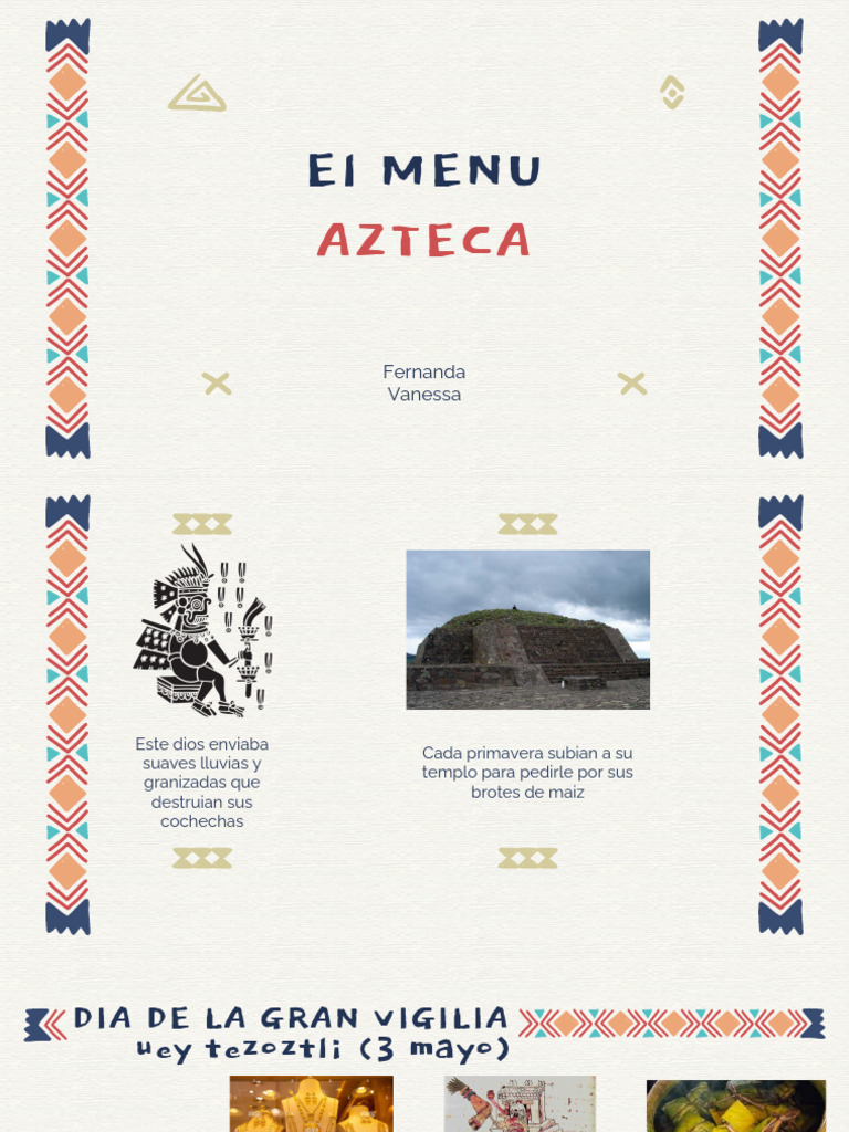 Menú azteca | PDF | Maíz | Artes culinarias