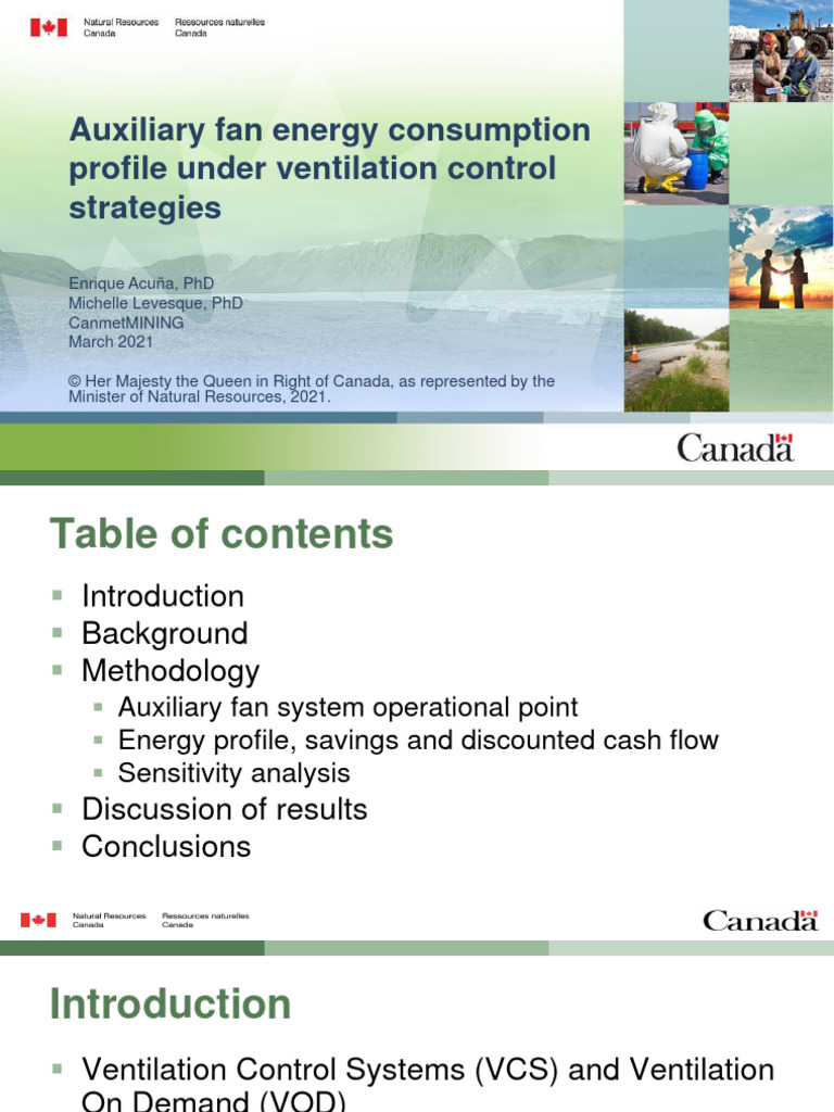 Auxiliary Fan Energy Consumption Profile Under Ventilation Control