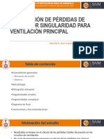 Compilación de Pérdidas de Carga Por Singularidad para Ventilación Principal