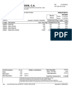 Sumeval Dos, C.A.: Presupuesto 00016529