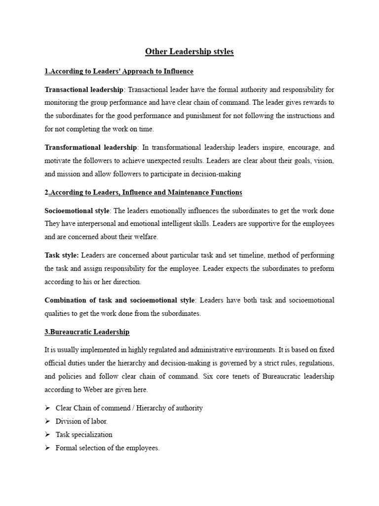 Overview of Leadership Theories | PDF | Leadership | Motivational