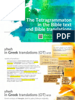 The Tetragrammaton in The Bible Text An