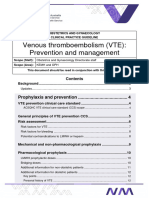 Venous Thrombosis and Embolism Prevention and Management