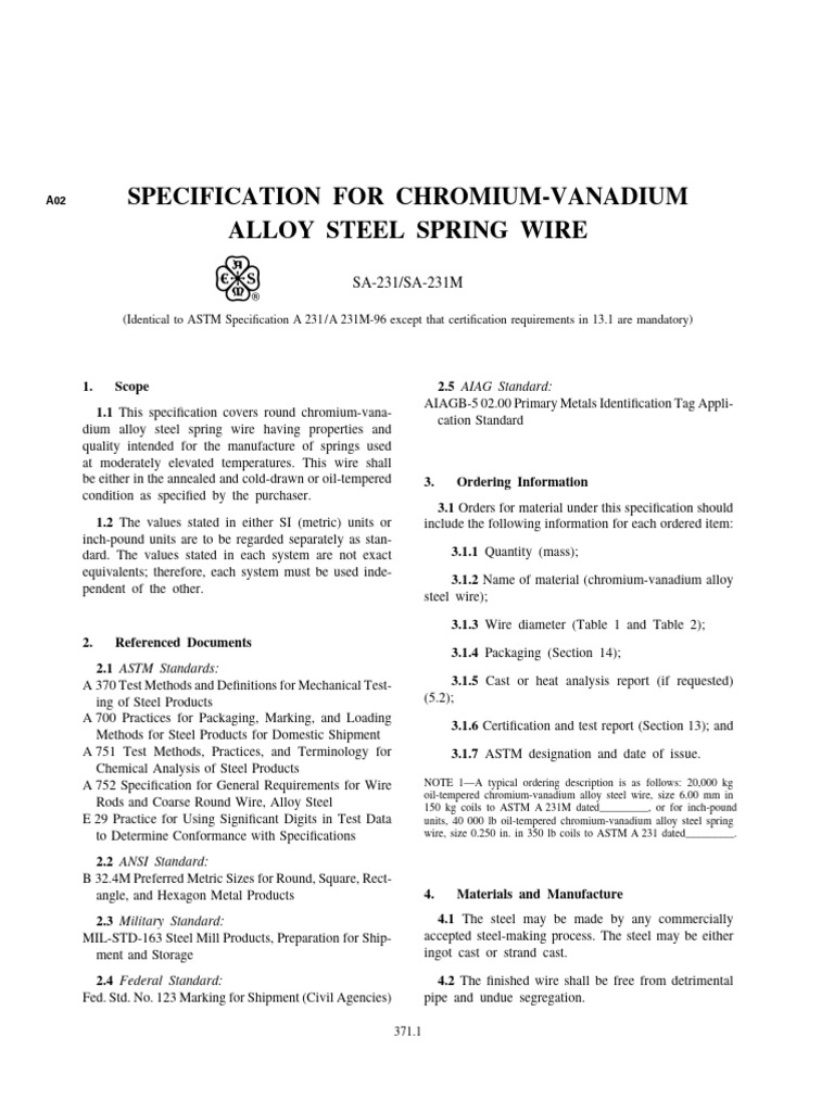 Sa 231 download free pdf wire steel