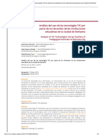 Análisis Del Uso de Las Tecnologías TIC Por Parte de Los Docentes de Las Instituciones Educativas de La Ciudad de Riohacha