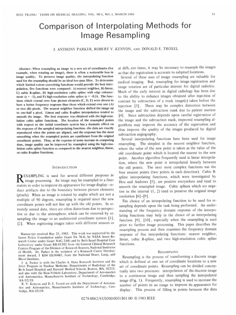 Comparison of Interpolating Methods Parker Kenyon Troxel PDF