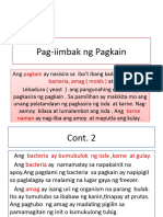 Pag-Iimbak NG Pagkain: Pagkain Bacteria, Amag (Molds)