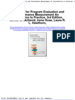 Full Test Bank For Program Evaluation and Performance Measurement An Introduction To Practice 3Rd Edition James C Mcdavid Irene Huse Laura R L Hawthorn PDF Docx Full Chapter Chapter