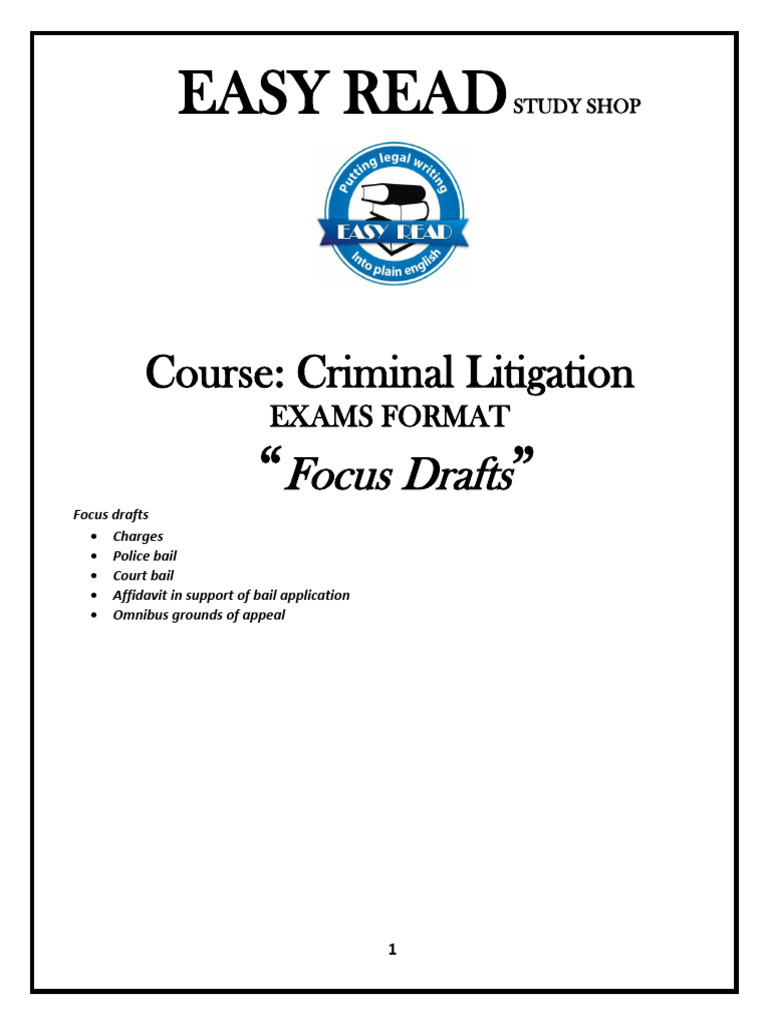 Drafting Criminal Charge Sheets in Nigeria | PDF | Bail | Magistrate