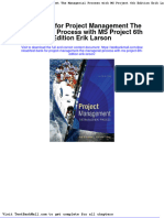 Full Test Bank For Project Management The Managerial Process With Ms Project 6Th Edition Erik Larson PDF Docx Full Chapter Chapter
