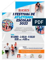 BASES - I FESTIVAL Atletismo Escolar - Yarinacocha