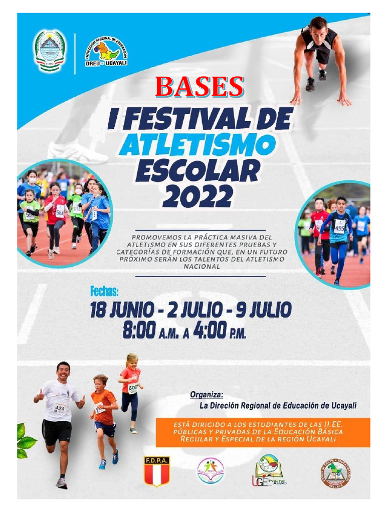 I Festival de Atletismo Escolar 2022 | PDF | Deporte del atletismo ...