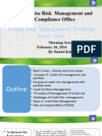 Credit Risk Management, Portfolio Level