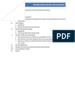 Format For The Documentation of Performance Task Wine Making and Baking