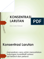 Bu Retno Matkul PLM Tentang Konsetrasi Larutan