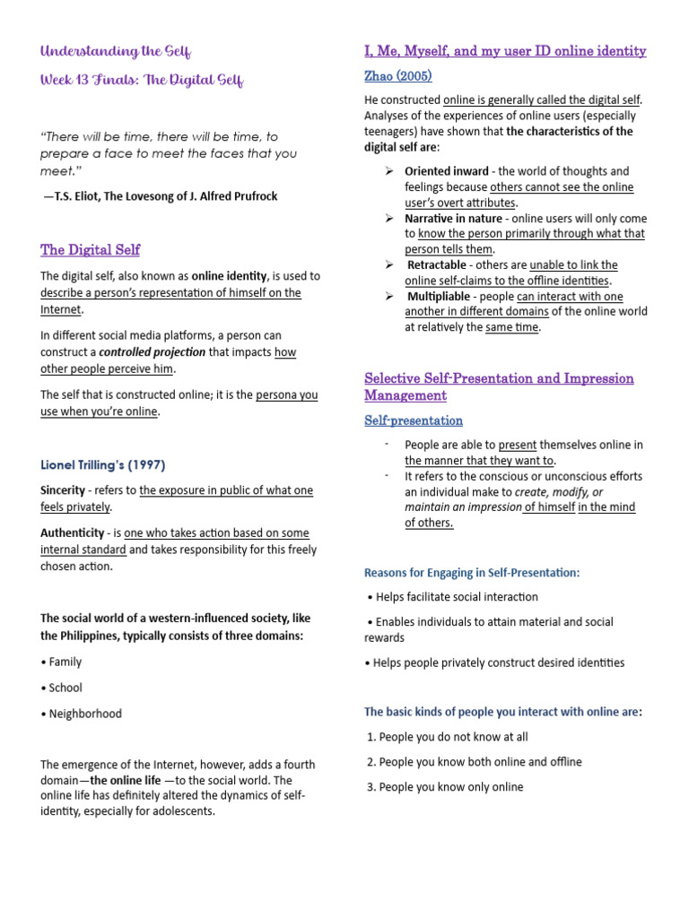 Exploring the Digital Self Online | PDF | Human Sexuality | Adolescence