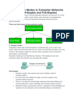 Transmission Modes in Computer Networks