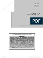 2019 Nissan Maxima Owner Manual