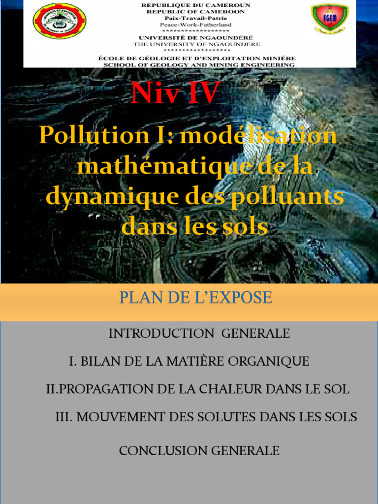 Modélisation de la pollution des sols | PDF | Sol (pédologie) | Équations