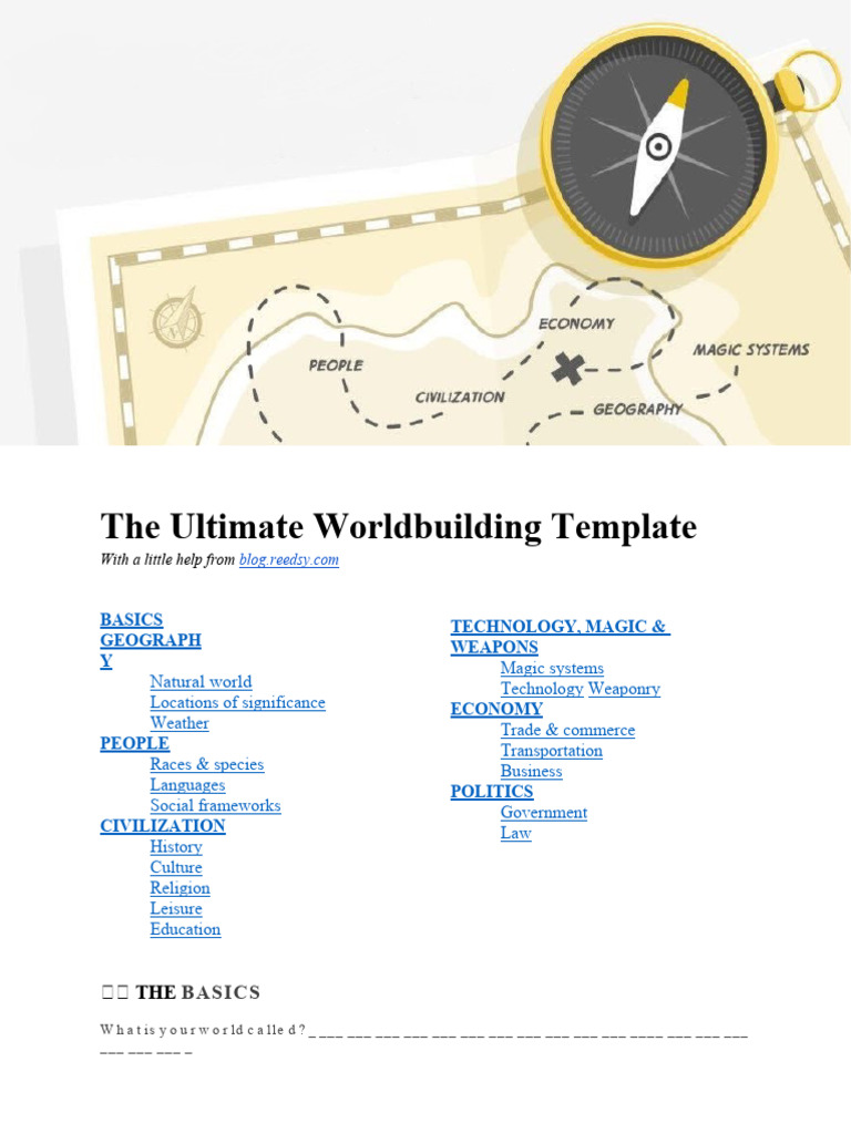 Ultimate Worldbuilding Template PDF | PDF | Business