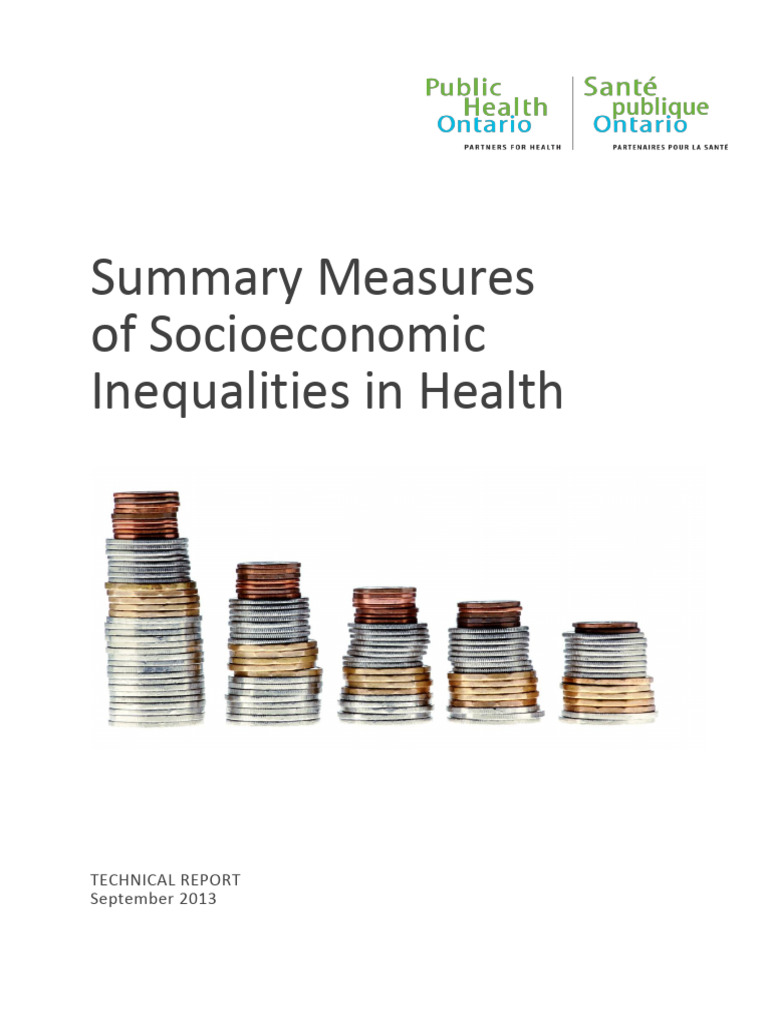 Socioeconomic Inequality Measures Pdf Socioeconomic Status Health