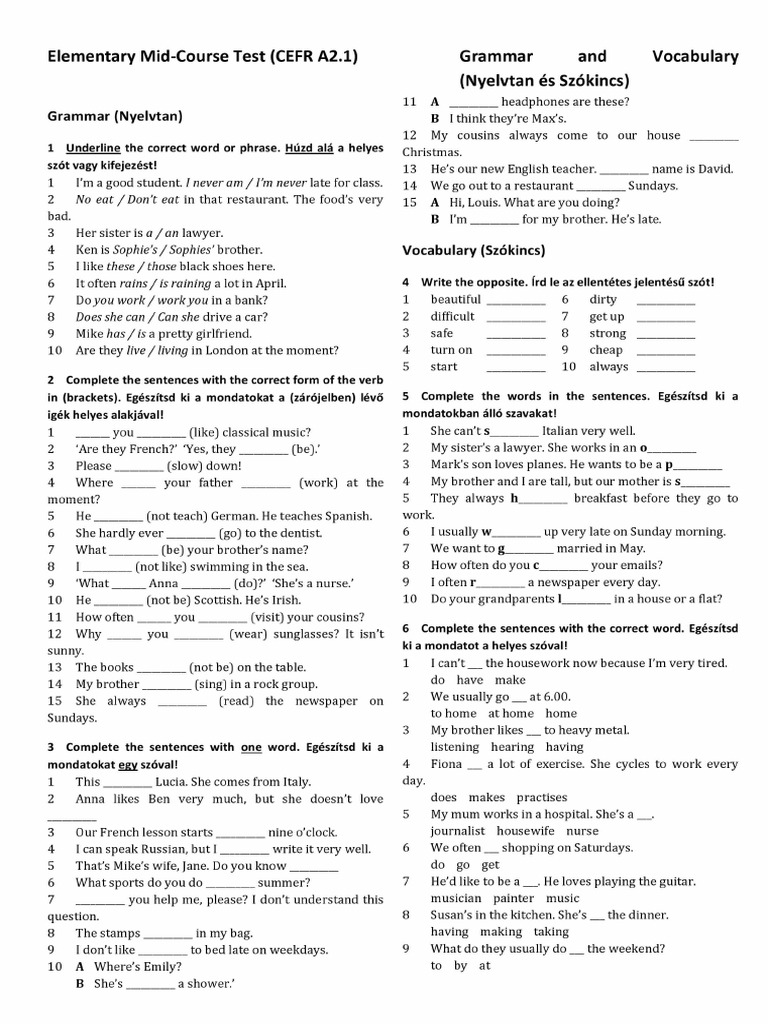 Mid-Term Test | PDF