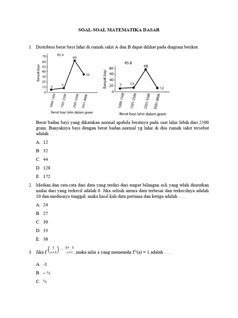 Soal Soal Matematika Dasar 2 Pdf