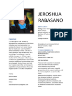 Rabasano, Jeroshua - Curriculum Vitae