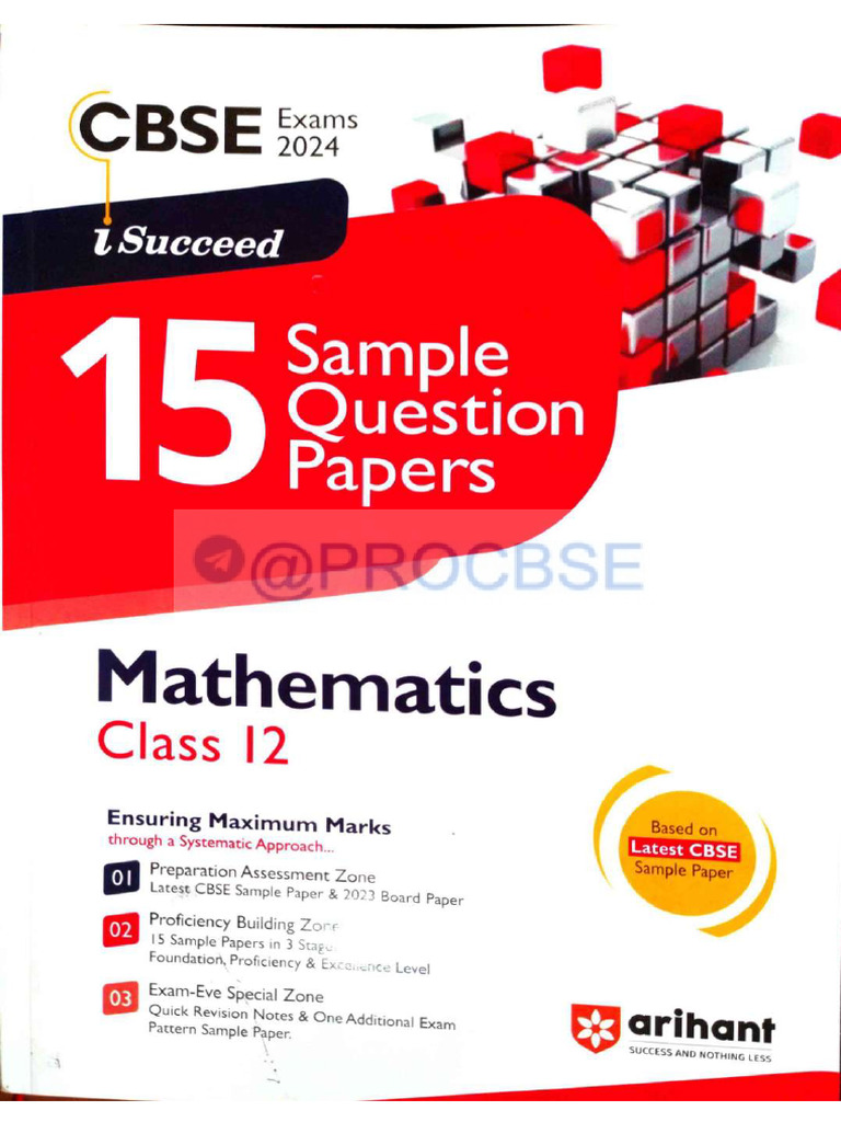 Arihant Maths Sample Papers Watermark Pdf