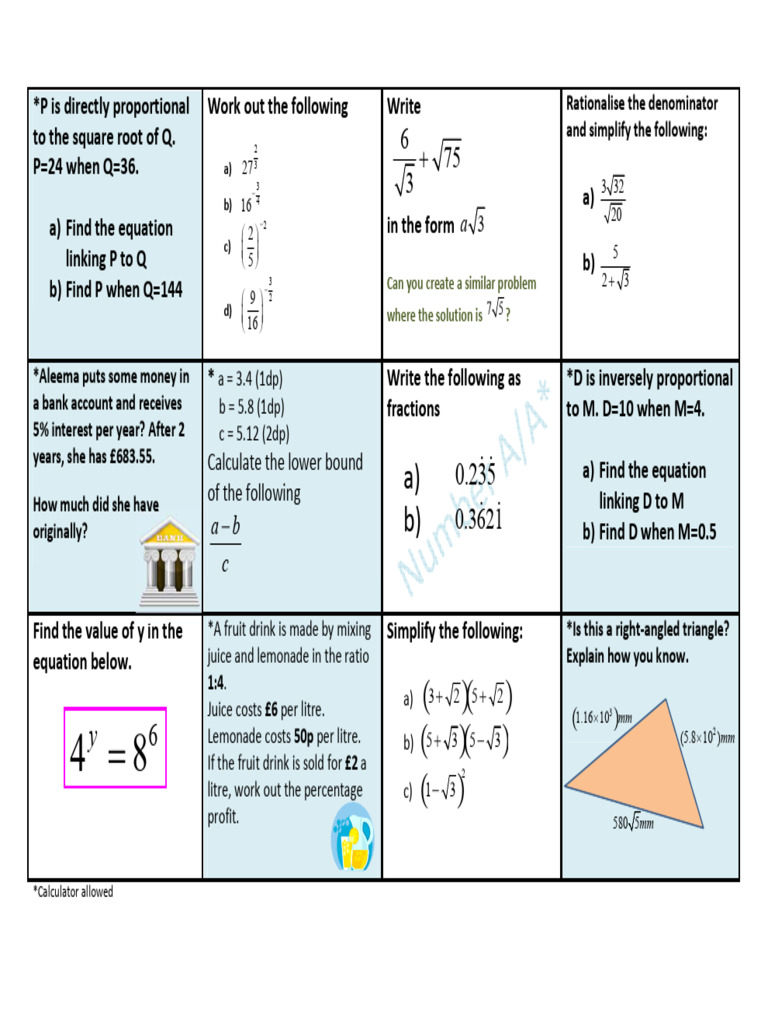 Grade 9 Mathematics Project Problems | PDF | Elementary Mathematics ...