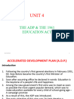 Unit 4: The Adp & The 1961 Education Act