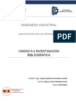 UNIDAD 5-2 INVESTIGACION BIBLIOGRAFICA - Calzada Urzua Bryan Jesus