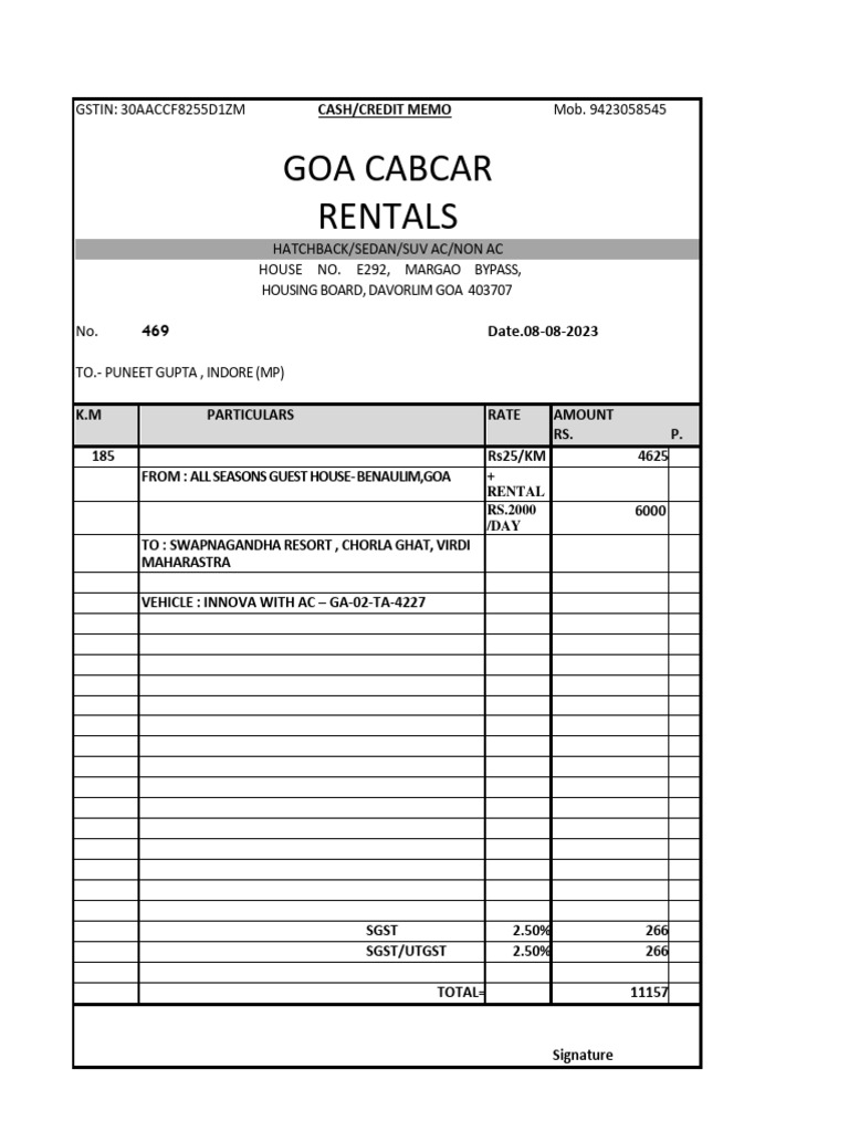 Cab Bill PDF