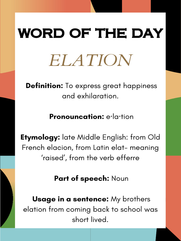 Definition of Elation | PDF
