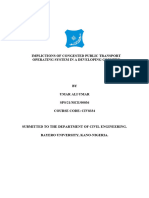 Implictions of Congested Public Transport Operating System in A Developing Country