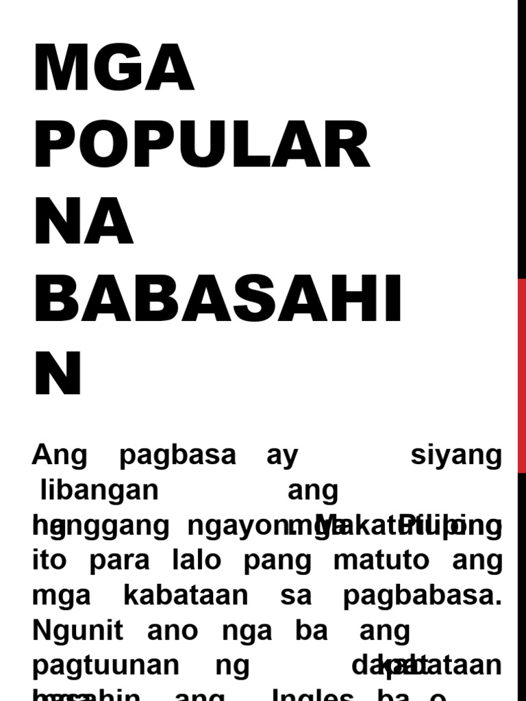 Popular Na Mga Babasahin | PDF