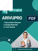 Arivupro: Recorded Classes 1. Study Material 2. Test Series 3