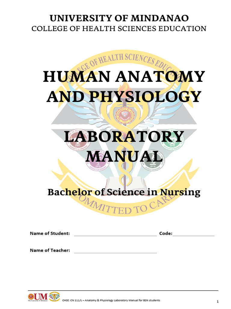 Muscular System Lab Manual for BSN | PDF | Anatomical Terms Of Motion | Arm