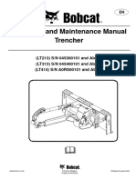 BOBCAT TRENCHER LT313 Manual