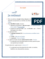 CM2 Grammaire Le Sujet