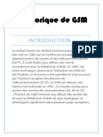 Historique de GSM